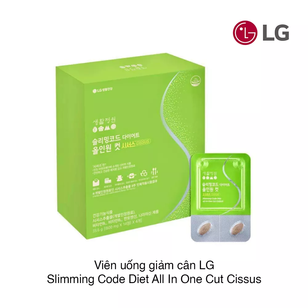 VIÊN UỐNG GIẢM CÂN LG SLIMMING CODE DIET ALL IN ONE CUT CISSUS